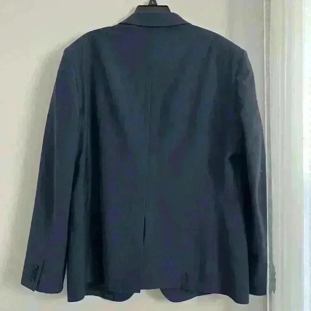 Express Classic Navy Wool-Blend Modern Tech Suit Jacket